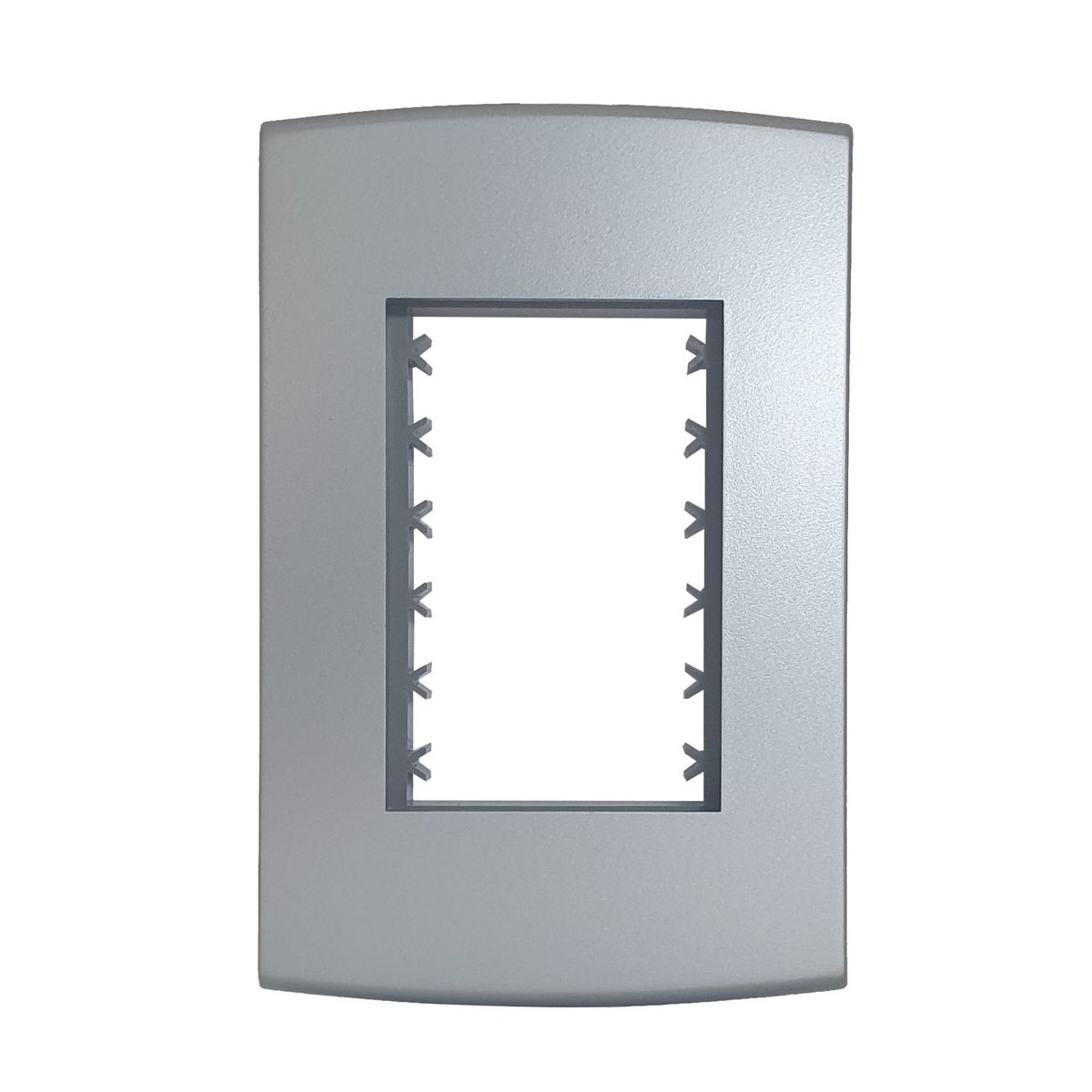 Placa Com Suporte Halux Deluxe Prata 4X2 3 Postos, marca Alumbra - Foto Principal