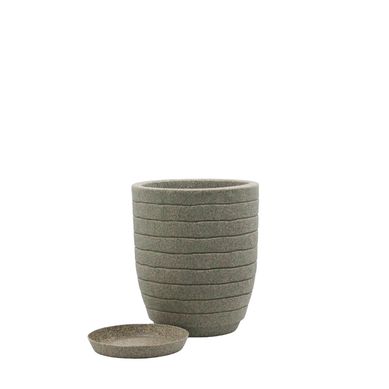 Vaso Relevo 24x28cm Granito Pedra