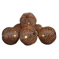 Bola de Rattan Solar Guirn 10l Natural Just Home Collection