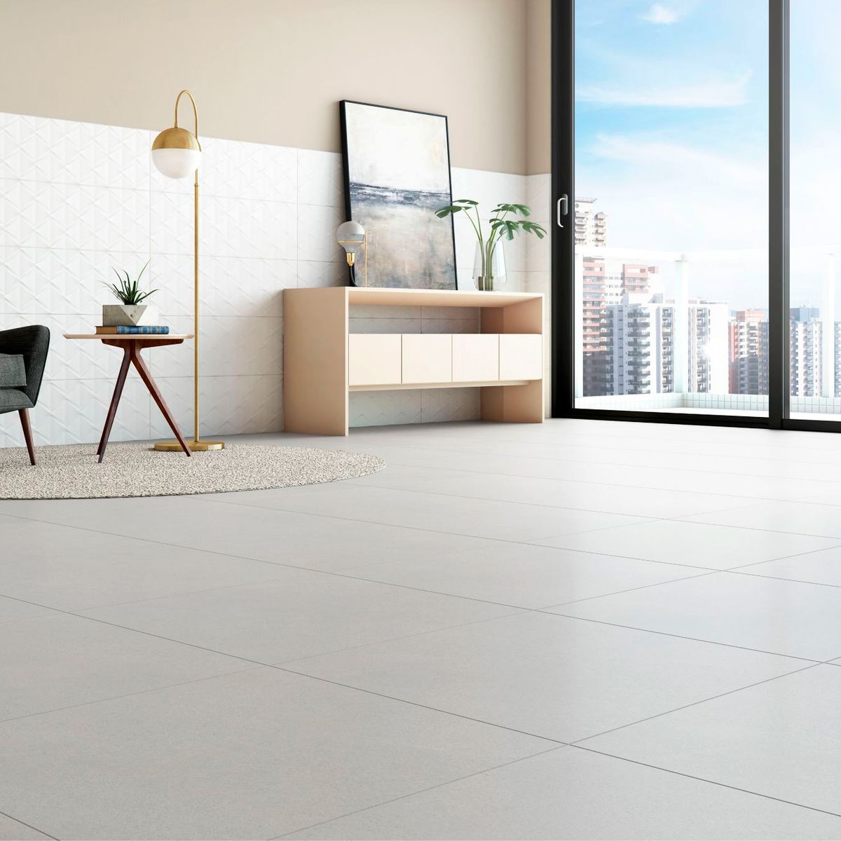 Porcelanato Blend Plus Cinza Acetinado 60x60cm Caixa 1,44m² Eliane, marca Eliane - Foto Principal