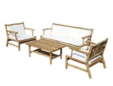 Conjunto Sofá Estar Bambu 4 Peças Homy