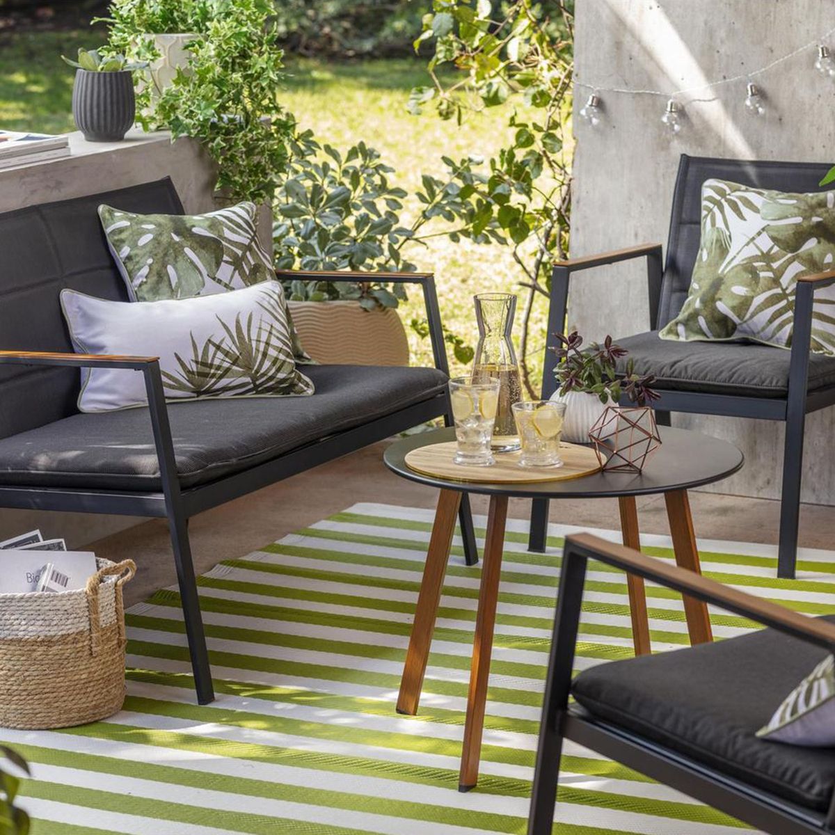 Conjunto Estar San Andres 4 Peças Metal Just Home Collection, marca Just Home Collection - Foto Principal