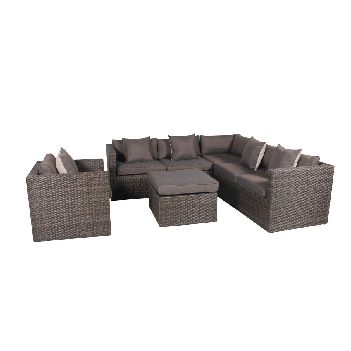 Conjunto Estar Saigon 5 Peças Ratan, marca Just Home Collection - Foto Principal