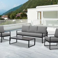 Conjunto Estar Melbourne 4 Peças Metal Just Home Collection
