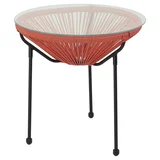 Mesa Cozumel Ratan 50cm Coral Just Home Collection