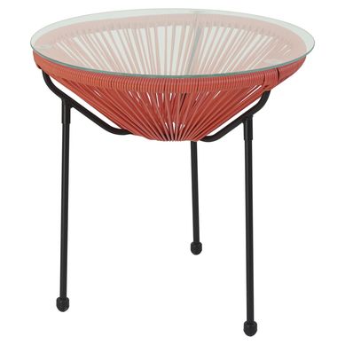 Mesa Cozumel Ratan 50cm Coral Just Home Collection