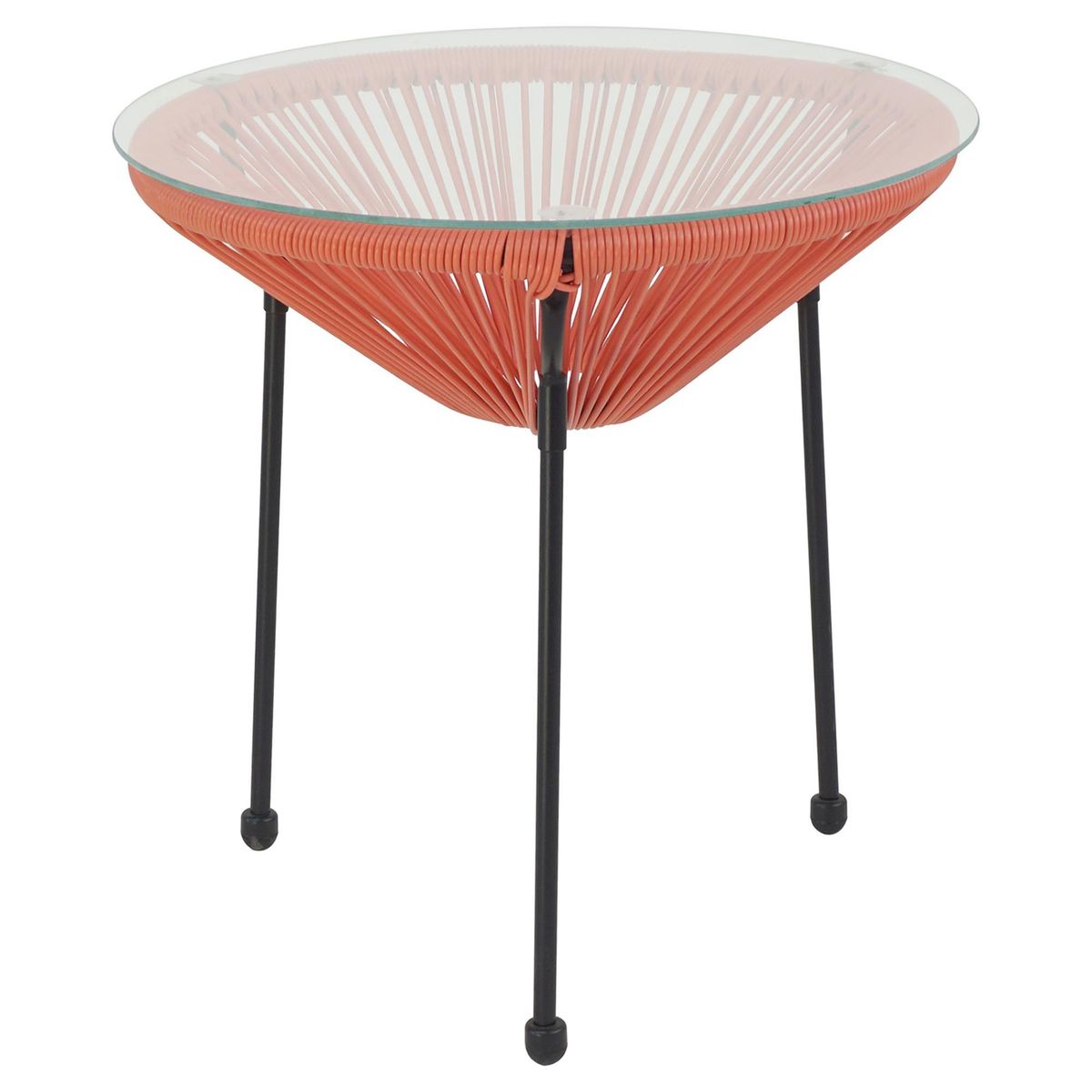 Mesa Cozumel Ratan 50cm Coral Just Home Collection, marca Just Home Collection - Foto 2
