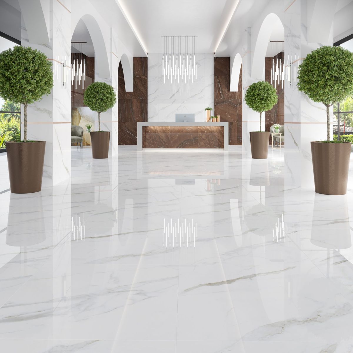 Piso Porcelanato Polido Retificado Branco Interno 90x90cm Calacata Altissimo Lux Biancogres Caixa 2,4m², marca Biancogres - Foto Principal