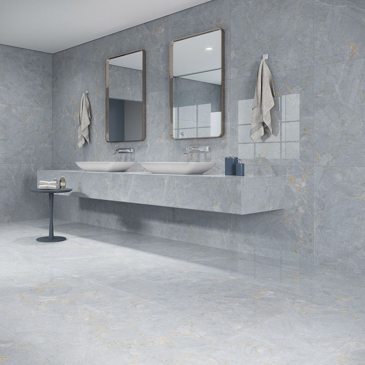Porcelanato Marmo Grigio Oro Retificado 90x90cm 2,40m² Biancogres, marca Biancogres - Foto 2