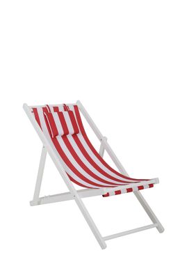 Cadeira de Praia Creta Vermelho/Branco Madeira