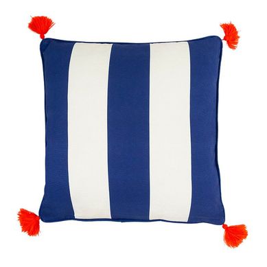 Almofada Terrao Variedade Listrada Just Home Collection 45 cm x 45 cm Azul