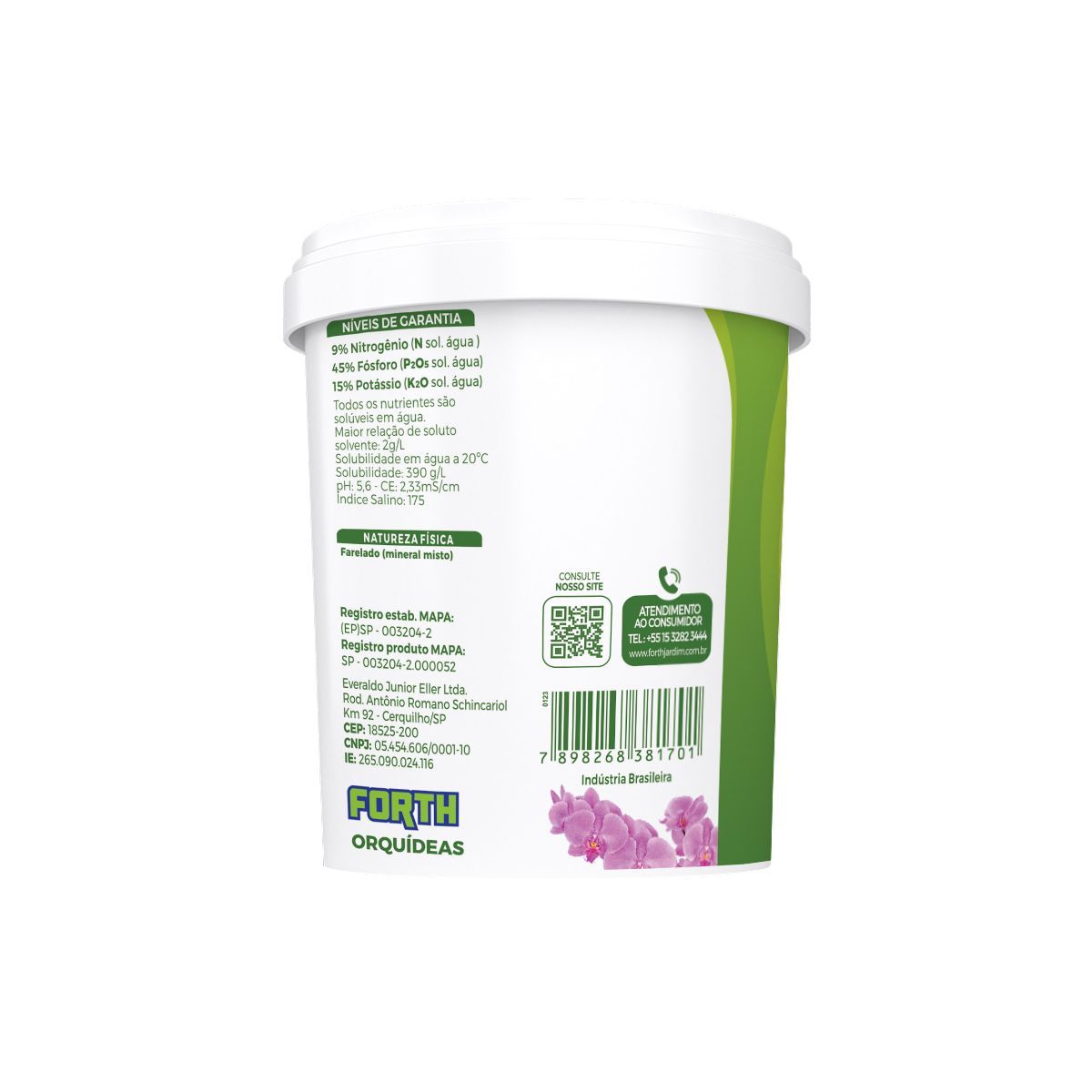 Fertilizante Forth Orquídeas Floração 400g, marca Forth - Foto 2
