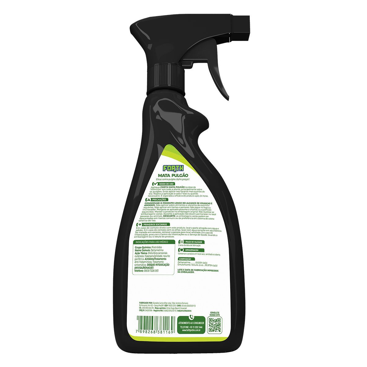 Inseticida Forth Mata Pulgão Pronto uso 500ml, marca Forth - Foto 2