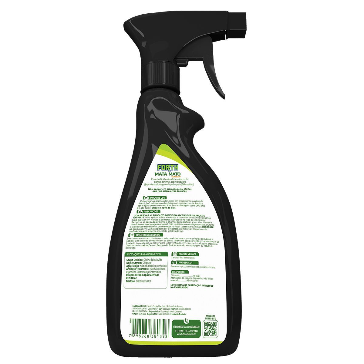 Herbicida Forth Mata Mato Pronto uso 500ml, marca Forth - Foto 2