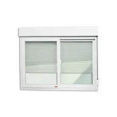 Janela Integrada Veneziana PVC Branco 2 Folhas Móveis 140x200x11,5cm Itec