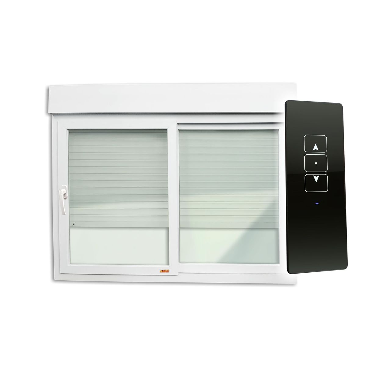 Janela Integrada com Controle Remoto 220V PVC Branco 2 Folhas Móveis 140x200x11,5cm Itec, marca Brimak - Foto Principal