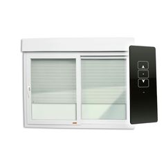 Janela Integrada com Controle Remoto 220V PVC Branco 2 Folhas Móveis 140x200x11,5cm Itec