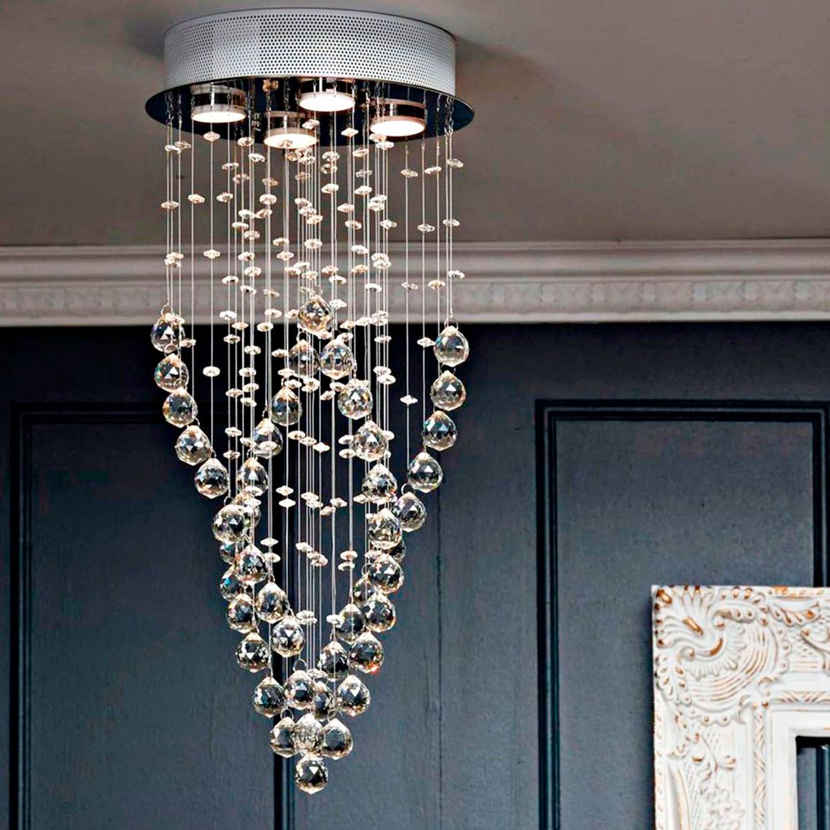 Lumináriainária Pendente Lluvia Cristal 4l Gu10 Just Home Collection, marca Just Home Collection - Foto 2