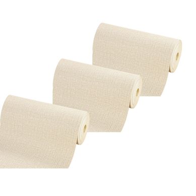 Kit com 3 Papeis de Parede Texturizado Bege