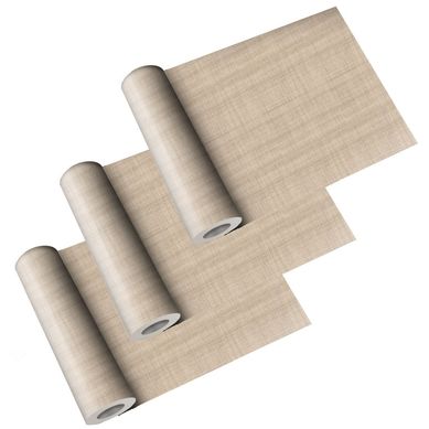 Kit com 3 Rolos Papel de Parede Texturizado Bege
