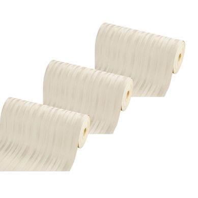 Kit com 3 Papeis de Parede Tom Sobre Tom Offwhite