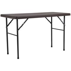 Mesa Dobravel Maleta Rattan 120cm Just Home Collection