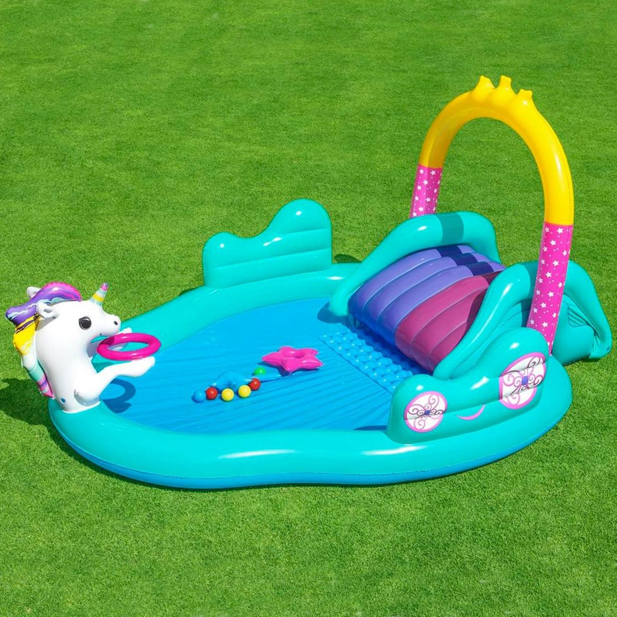 Piscina Inflável Retangular 220L Playcenter Aquático Mágico, marca Bestway - Foto 2
