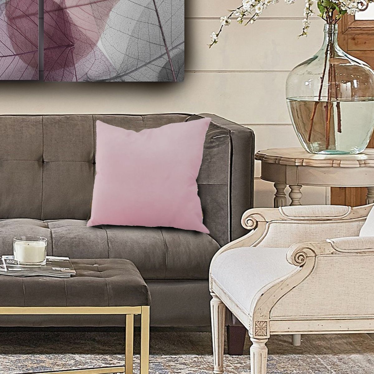 Almofada Microfibra 42x42cm Rosa, marca Just Home Collection - Foto Principal