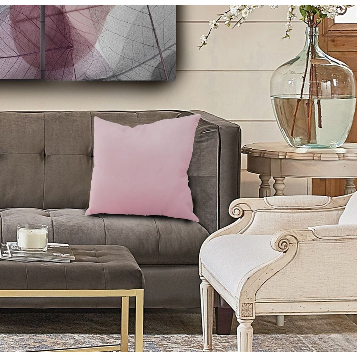 Almofada Microfibra 42x42cm Rosa, marca Just Home Collection - Foto Principal
