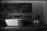 Porcelanato Polido Dorato 62,5x125cm Caixa com 1,56m² Preto