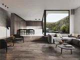 Porcelanato Esmaltado devon Ac 20x120cm Retificado Caixa com 1,16m² Marrom Acinzentado