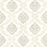 Papel de Parede Arabesco Cinza E Bege