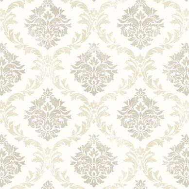 Papel de Parede Arabesco Cinza E Bege