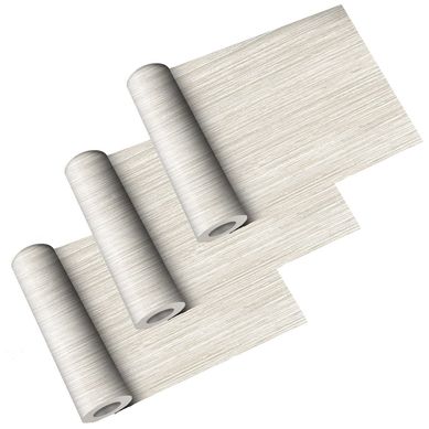 Kit com 3 Rolos Papel de Parede Linho Palha