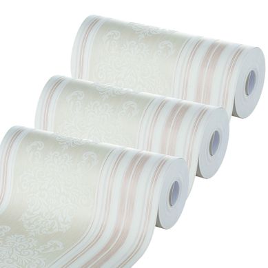 Kit com 3 Papeis de Parede Listra E Arabesco CZ RS