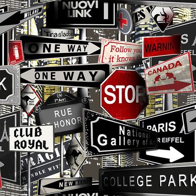 Papel de Parede Placas Preto