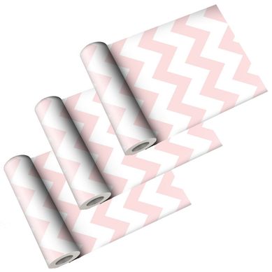 Kit com 3 Papeis de Parede Chevron Rosa
