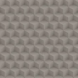Papel de Parede Geométrico Cubo 3D Cinza