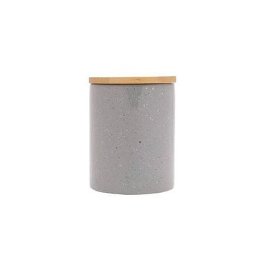 Potiche Porcelana com Tampa Mad Cinza 10X10X13cm