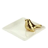 Decor Ceramica Gold Bird Br 12X12X0,44cm