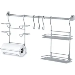 Kitchenset Duplo Suporte para Rolos e Pratos Duplo