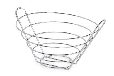 Aramado para Frutas de Mesa Redondo Cromado 17x30x32cm