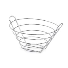 Aramado para Frutas de Mesa Redondo Cromado 17x30x32cm