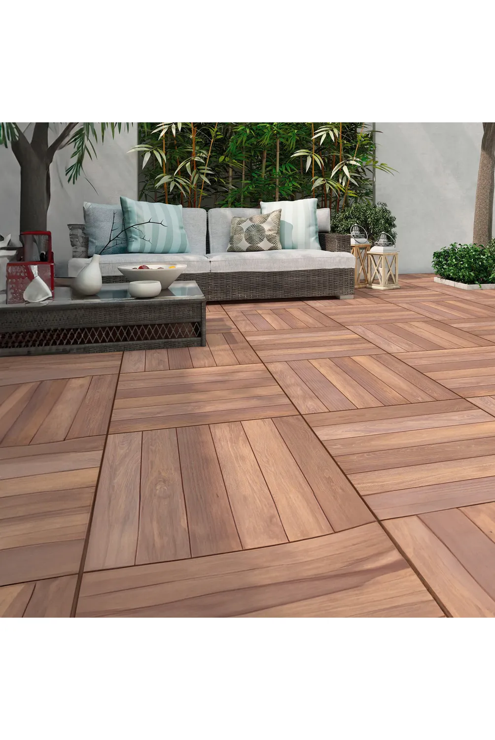 Piso Cerâmico Garden Plus Ad 62x62cm Caixa 2,32m² Marrom Holztek