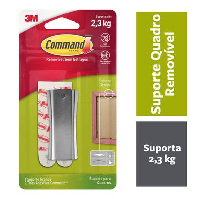 Suporte Adesivo para Quadros 3M Command Metlico Grande - 1 unidade