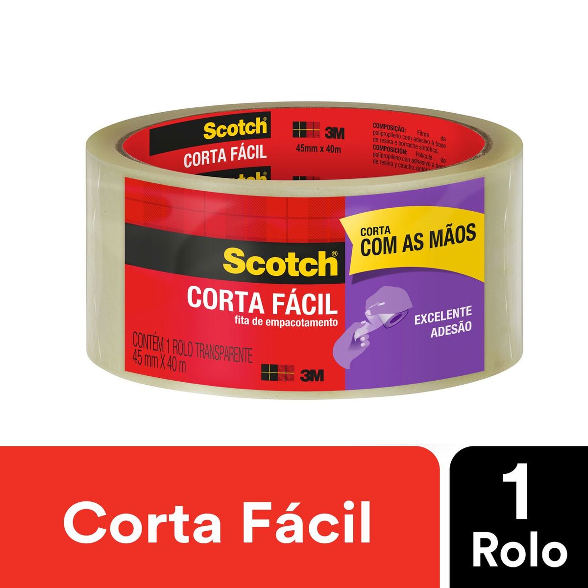 Fita Corta Fácil 45mmx40m Ind Scotch, marca  - Foto Principal
