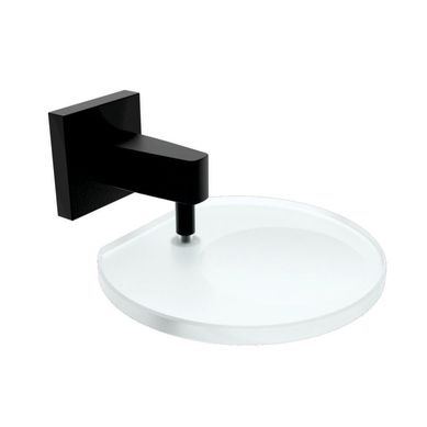 Saboneteira para Banheiro com Vidro Vite Black