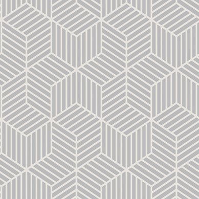 Papel de Parede Geomtrico 37311 50x1000cm Cinza