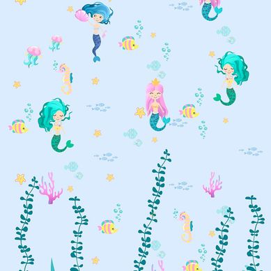 Tecido Adesivo Fundo do Mar 50x300 cm Azul