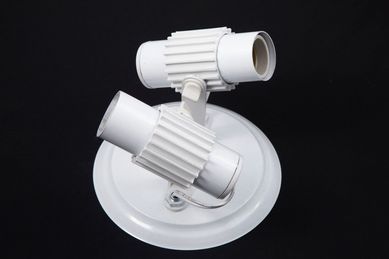 Spot 2 Lmpadas Tubo Aleta Alumnio Branco